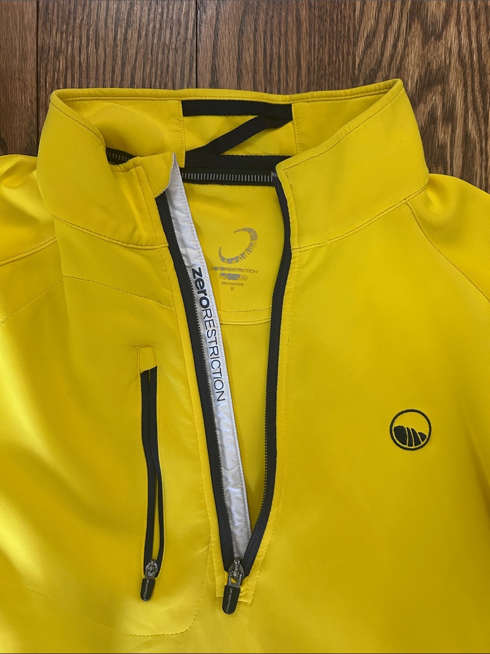 Men's Yellow Half-Zip Performance Jacket- - Picture 2 of 6